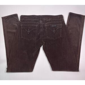 Hudson Collin Flap Skinny Low Rise Jeans Brown Corduroy Women’s Size 28x32